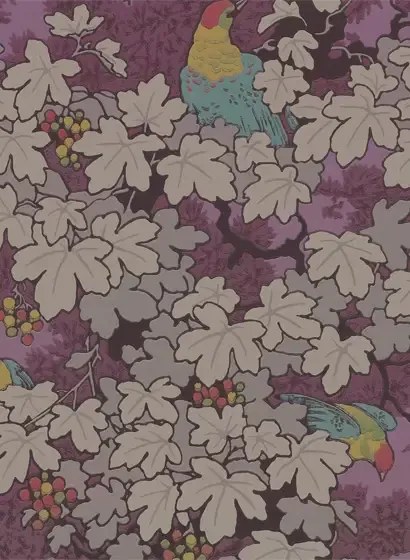 Little Greene Carta da parati Vine - Rouge