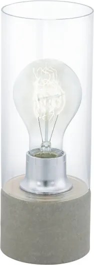 Eglo 94549 - Lampada da tavolo TORVISCO 1xE27/60W/230V grigio