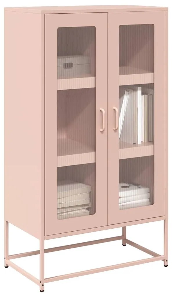 Credenza Rosa 68x39x123 Cm İn Acciaio /