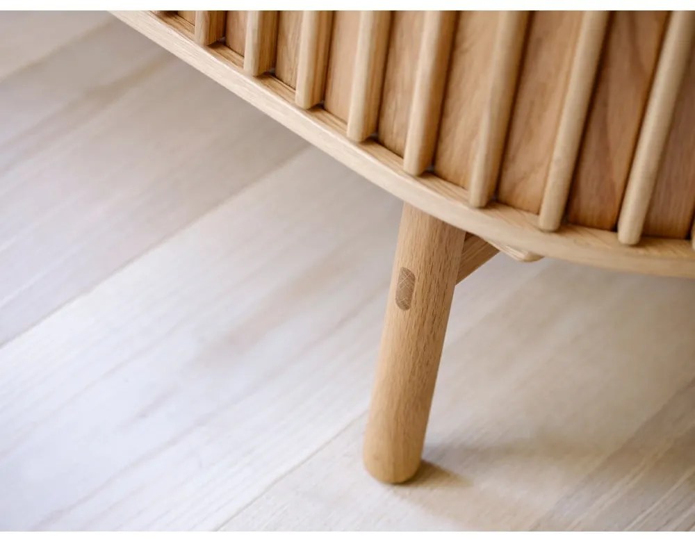 Tavolo TV in rovere di colore naturale 160x48 cm Carno - Unique Furniture