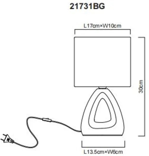 Globo 21731BG - Lampada da tavolo  TRIANGLE 1xE14/40W/230V verde