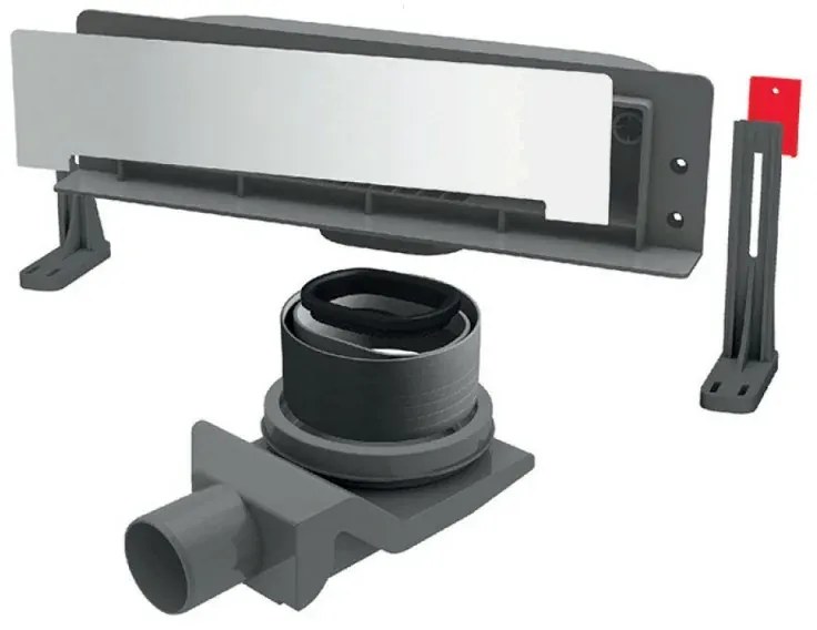 Scarico doccia a parete 35 cm con cover acciaio inox cromato e scarico incluso