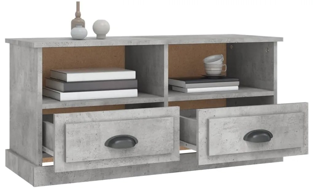 Mobile porta tv grigio cemento 93x35,5x45cm legno multistrato