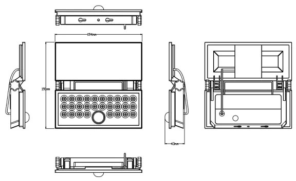 Top Light - Proiettore solare da parete a LED HELEON PRO LED/8W/3,7V IP65 4000K
