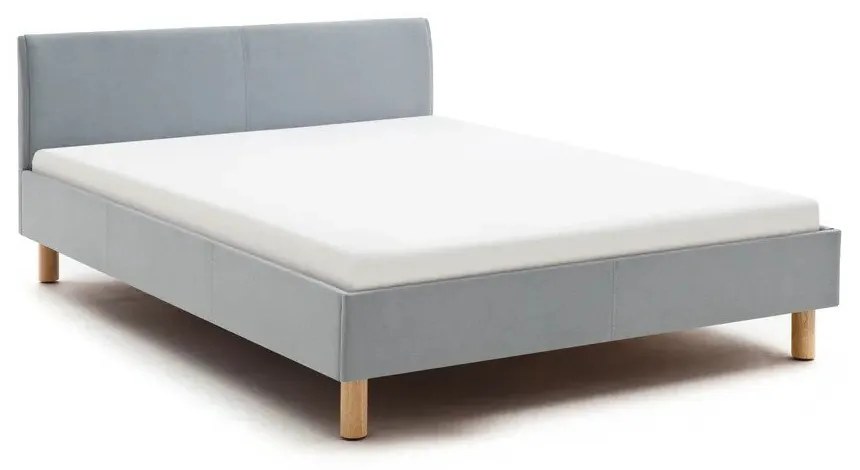 Letto matrimoniale imbottito blu/grigio rete non inclusa 140x200 cm Lena – Meise Möbel
