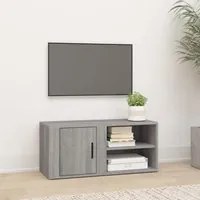 Mobile Porta TV Grigio Sonoma 80x31,5x36 cm Legno Multistrato 819448