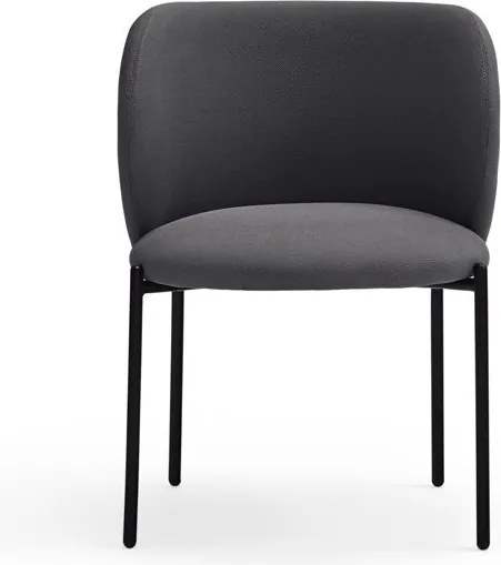 Set di sedie da pranzo grigio scuro in imbottito 2 pz Mogi – Teulat