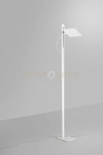 Piantana in metallo e alluminio  bianco radiante led 24w cct 2700k ...