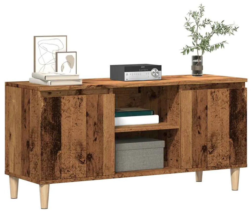 Mobile Porta Tv Legno Antico 102x35x50 Cm İn Legno Multistrato /