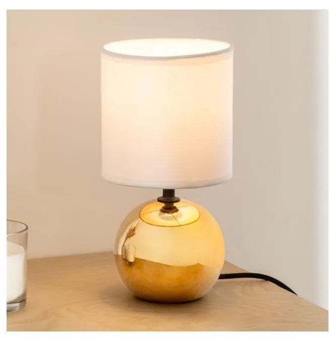 Atmosphera - Lampada da tavolo TIMÉO 1xE14/60W/230V oro/bianco