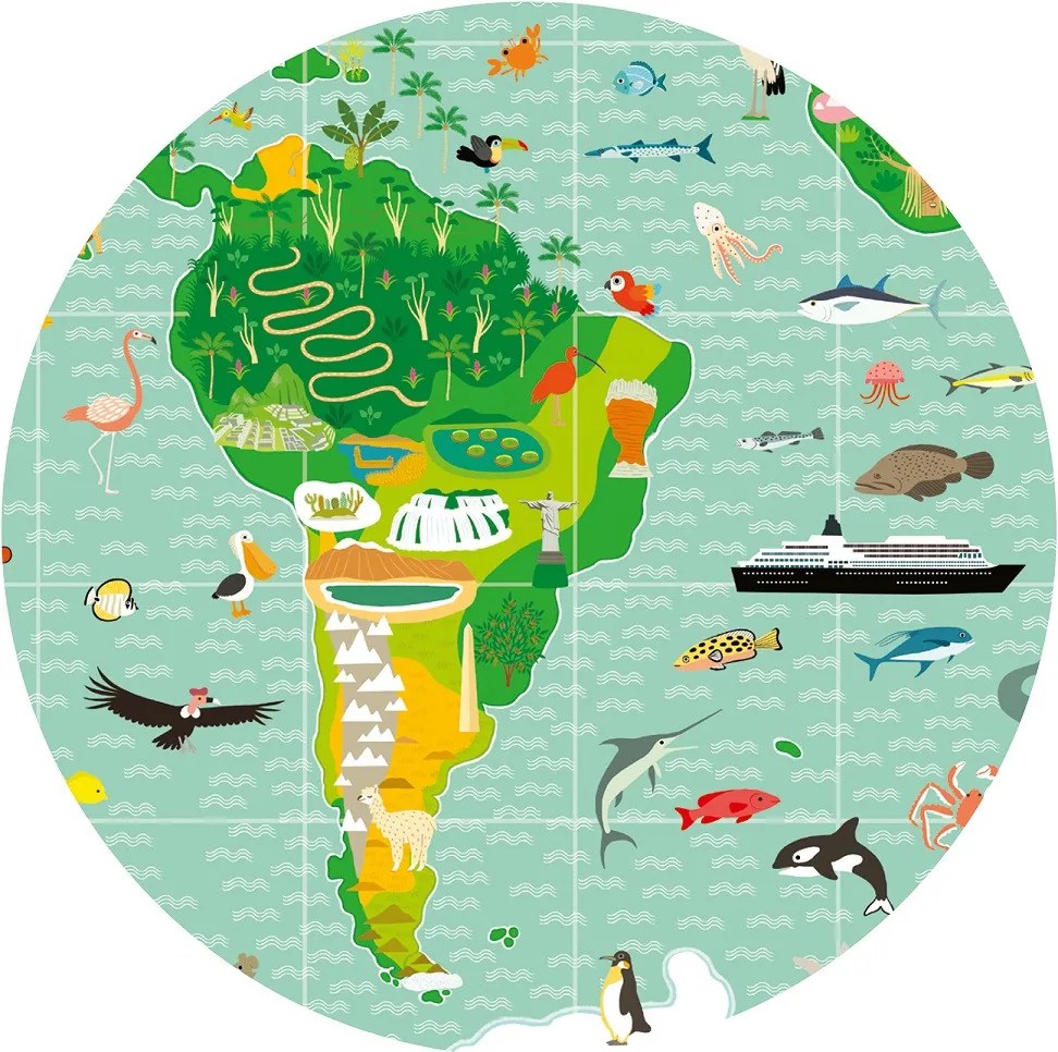 Un puzzle e un gioco di osservazione - intorno al mondo - 200 pezzi