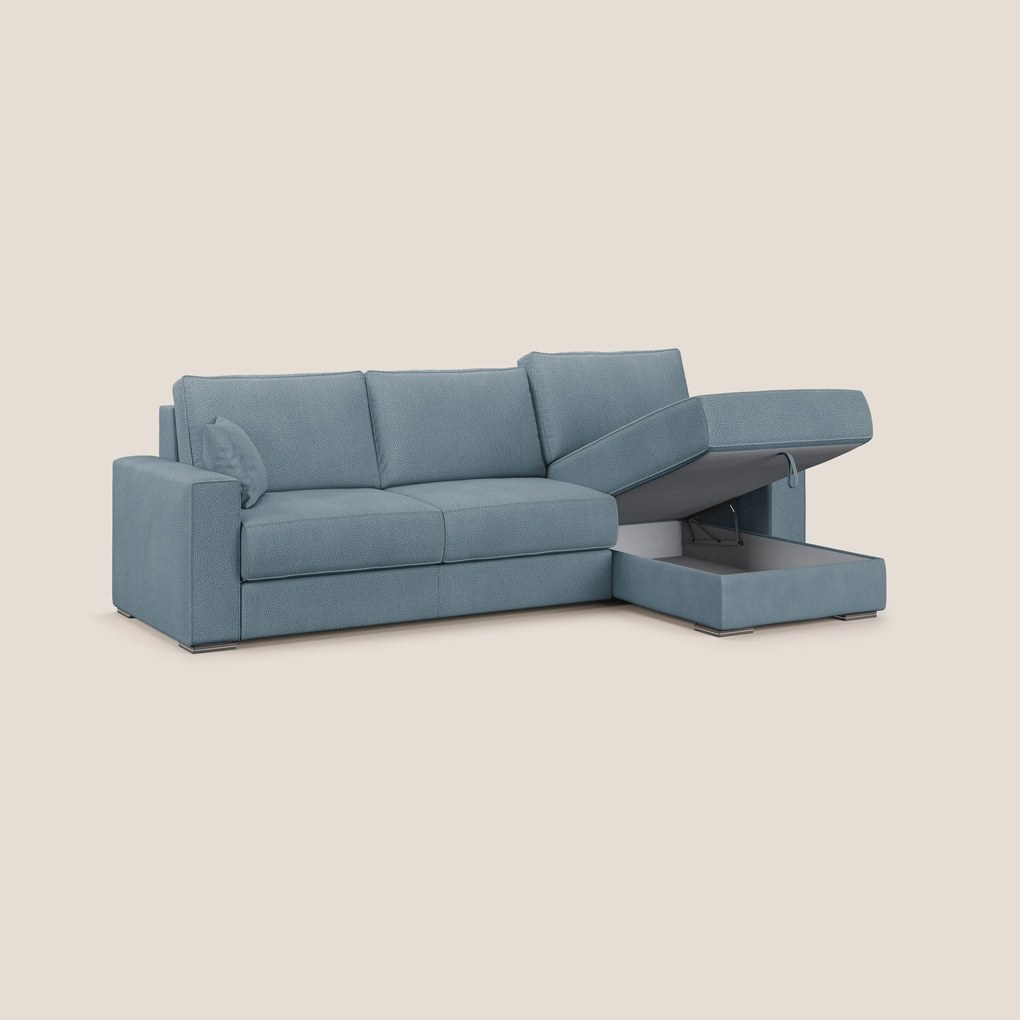Dream Divano letto angolare in microfibra effetto pelle smacchiabile T15 carta da zucchero