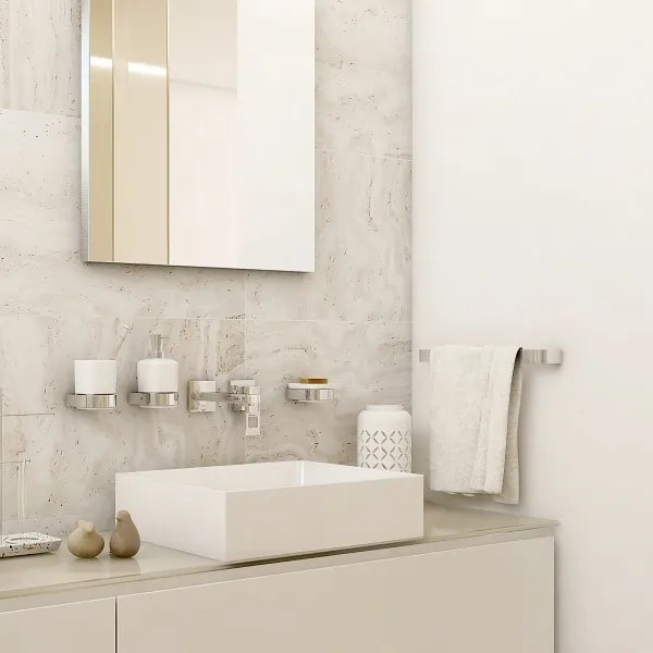 NIMCO NK set-31K-26 - Distributore di sapone, portaspazzolino e gancio a muro NIKAU