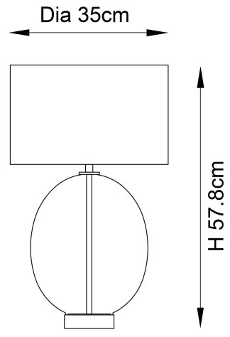 Endon 99292 - Lampada da tavolo dimmerabile KELDA 1xE27/10W/230V crema/oro
