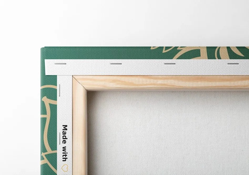 Quadro su tela – Mandala su sfondo turchese