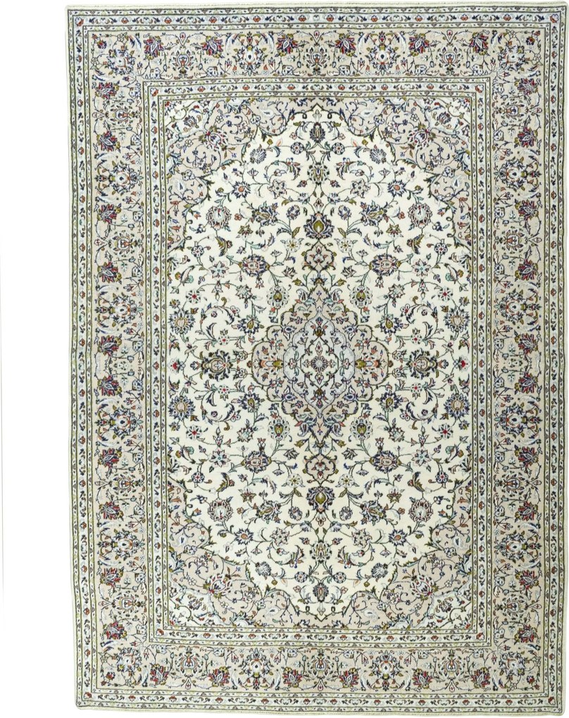 Kashan Tappeto persiano 210 x 300 Beige (Iran) Annodato A Mano