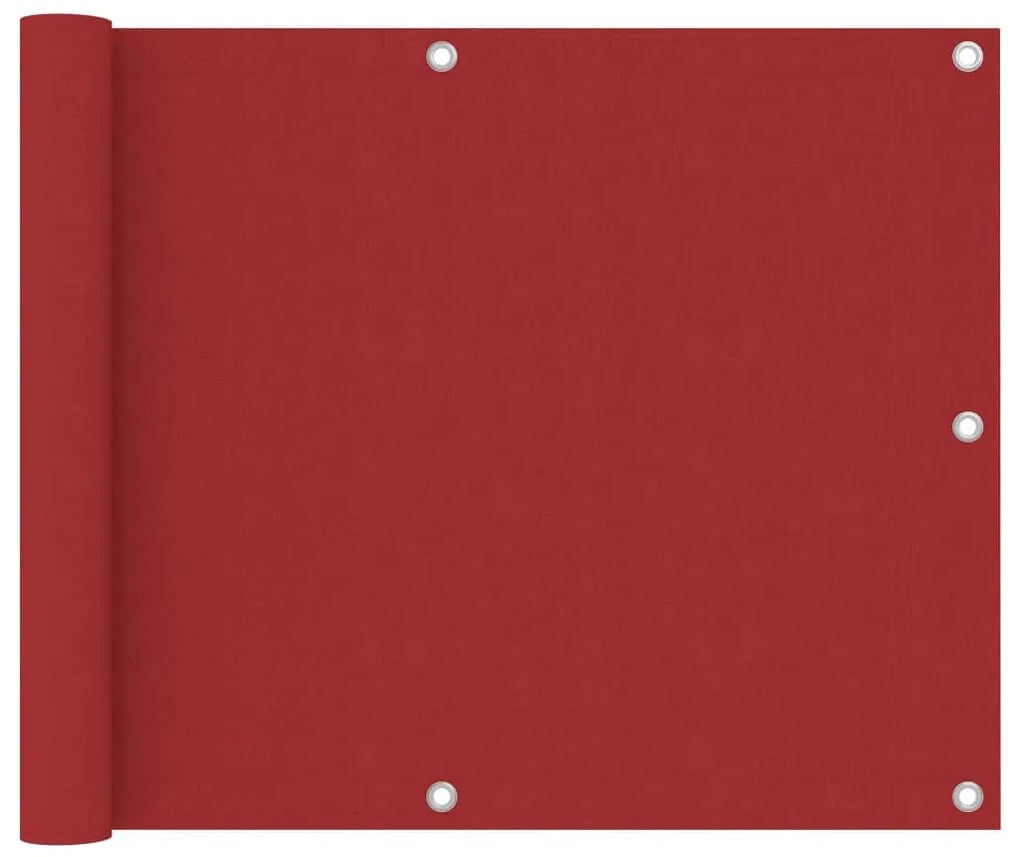Paravento Da Balcone Rosso 75x500 Cm İn Tessuto Oxford /