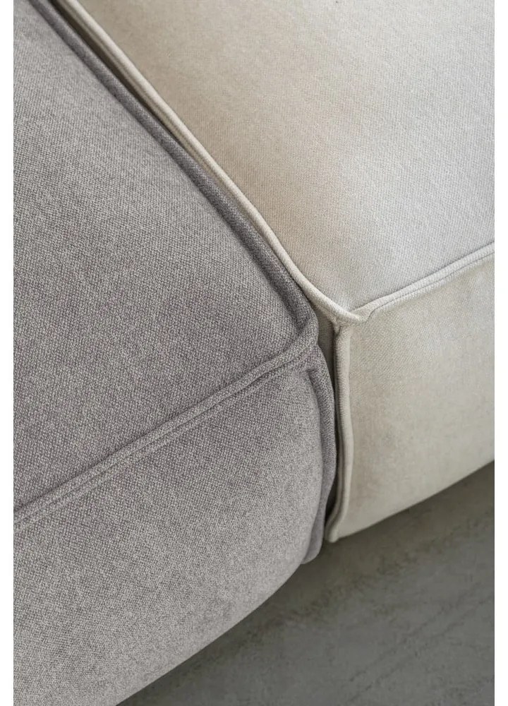 Divano componibile in grigio chiaro (con penisola a destra) Flex Felix – Miuform