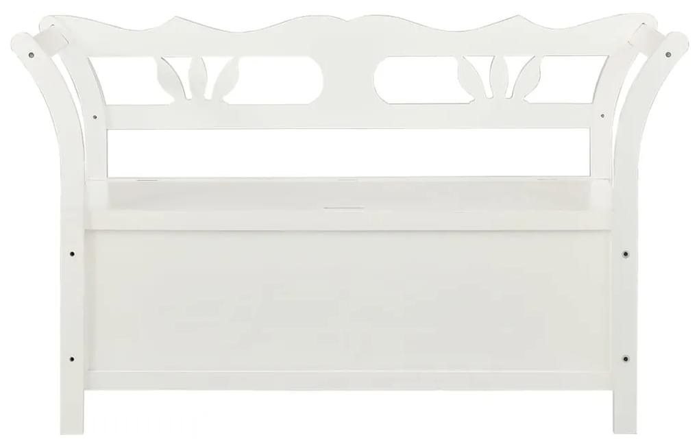 Panca bianca 107x45x75,5 cm legno massello di abete