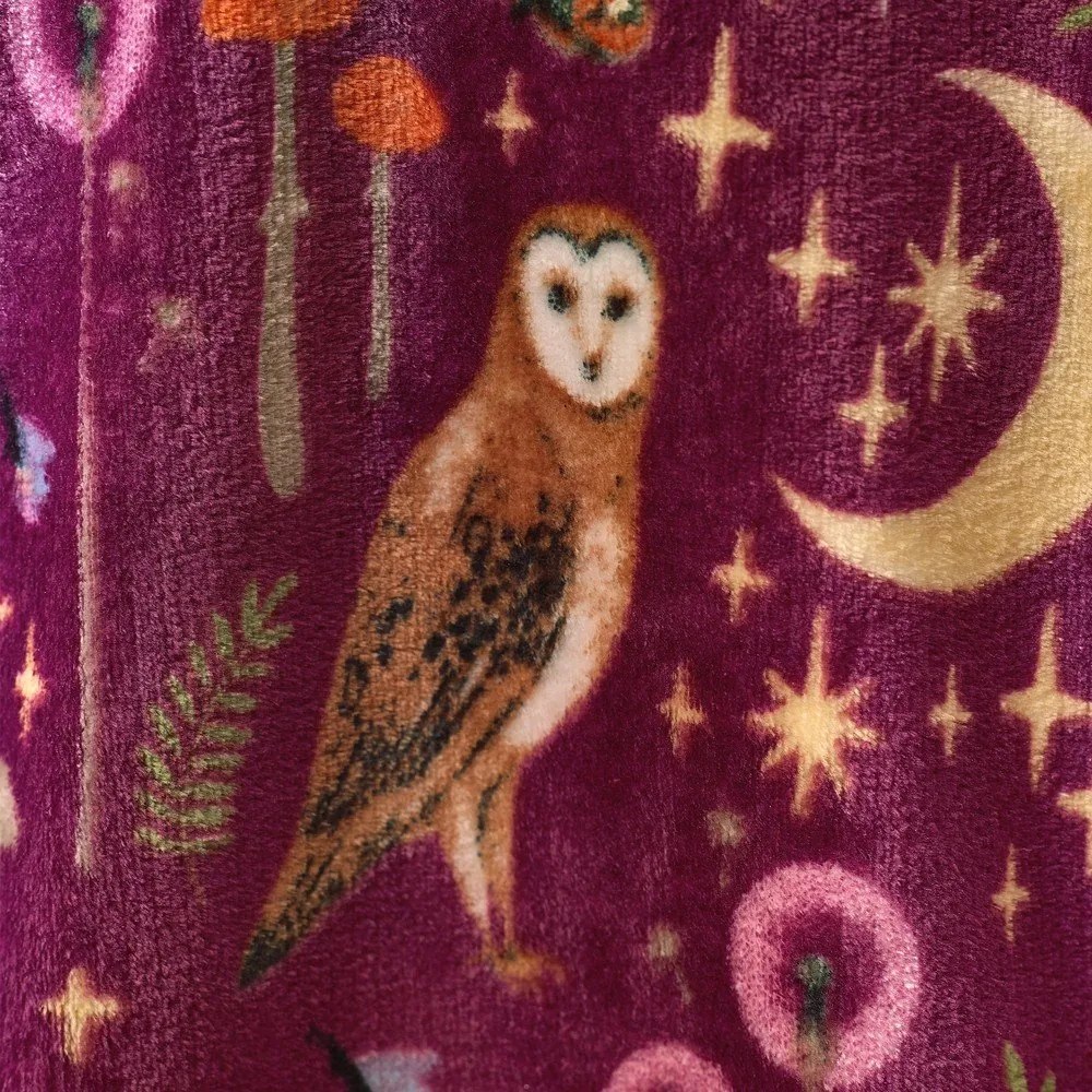Coperta viola in micropile 130x170 cm Enchanted Twilight Animals – Catherine Lansfield