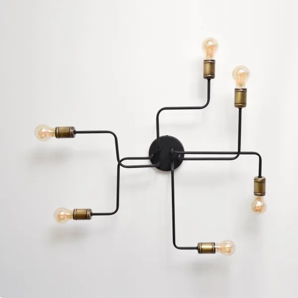 Lampadario a plafone LED TUBE 6xE27/15W/230V