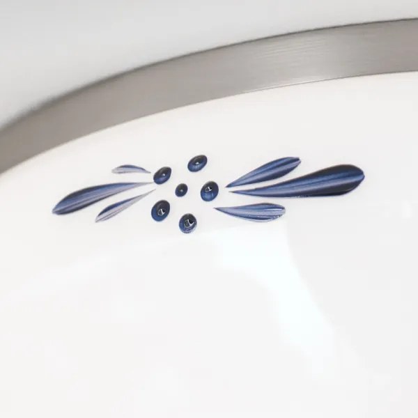 Orion DL 7-673- Plafoniera LANDHAUS 2xE27/60W/230V Ø 28 cm m. cromo/bianco