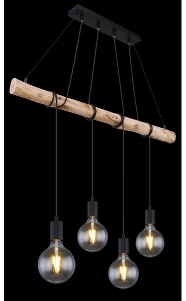 Globo 15439-4 - Lampadario su filo AUSTON 4xE27/60W/230V