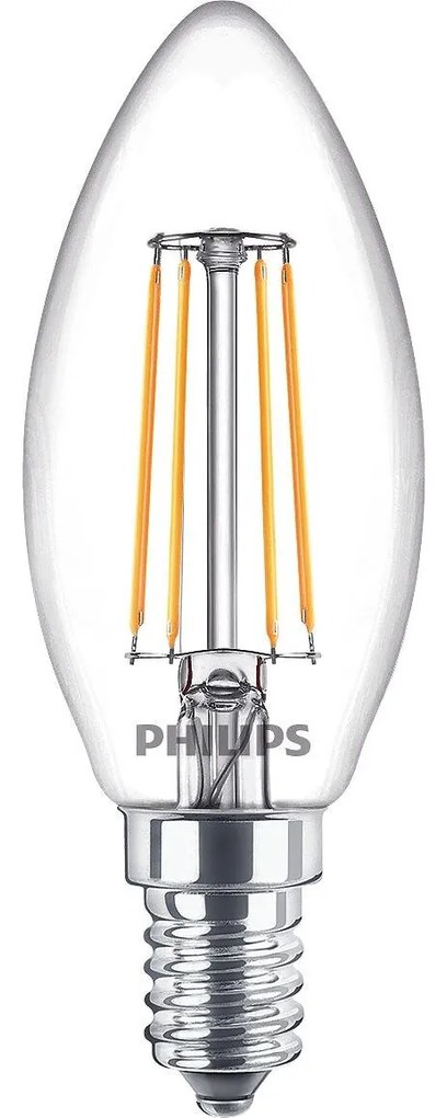 Philips - Lampadina LED 4,3W Vetro Fiamma (470lm) E14