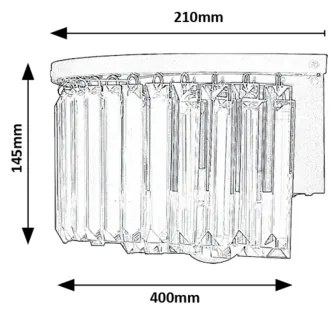 Rabalux 71092 - Applique ELOISA 1xE27/25W/230V