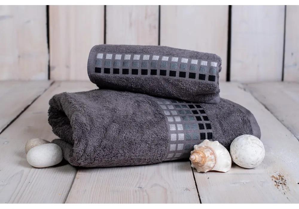Asciugamano in cotone grigio 100x50 cm Darwin - My House