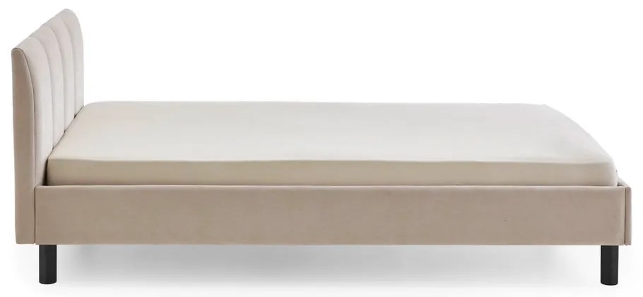 Letto singolo imbottito beige rete non inclusa 120x200 cm Joker – Meise Möbel