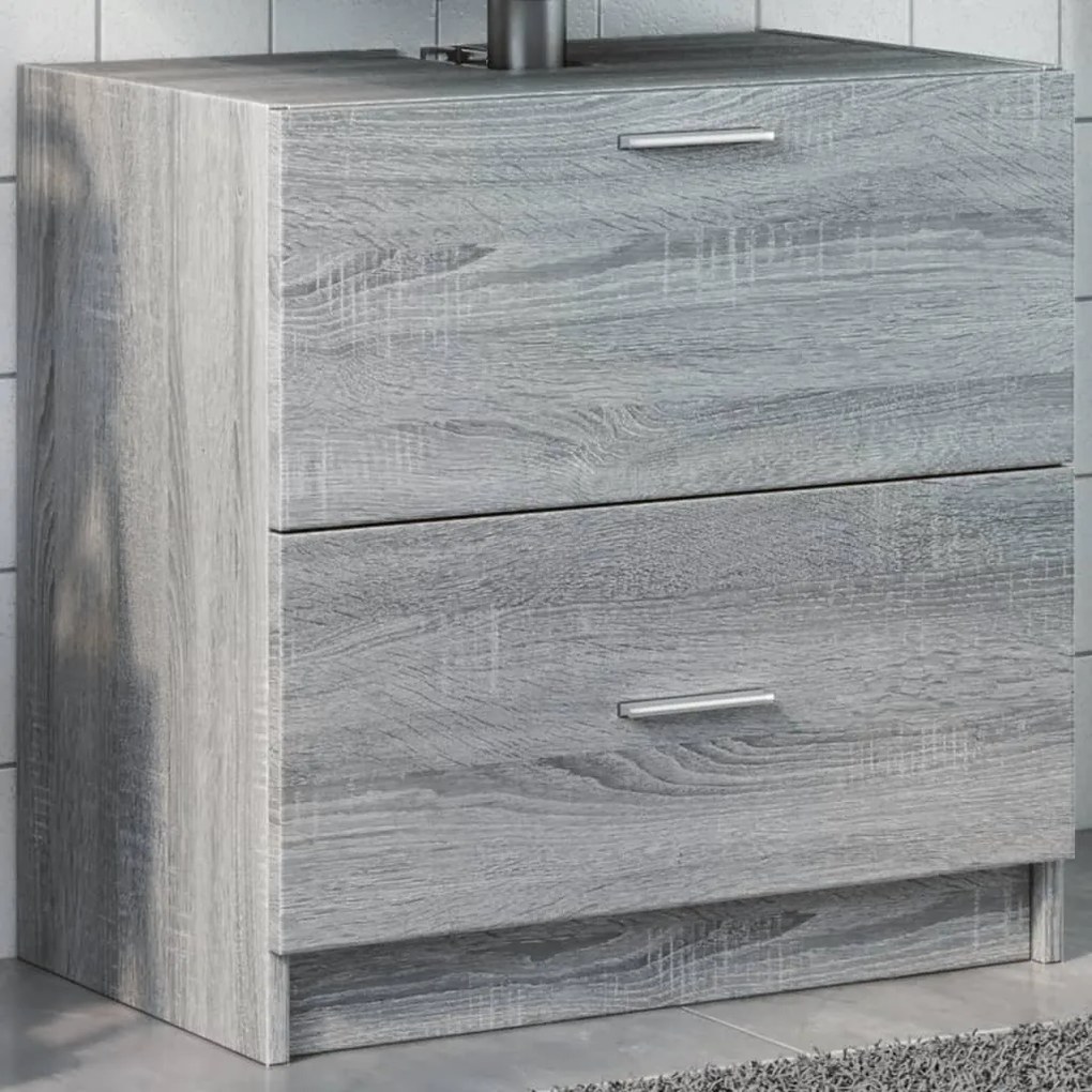 Mobile Lavabo Grigio Sonoma 59x37x59 Cm İn Truciolare /