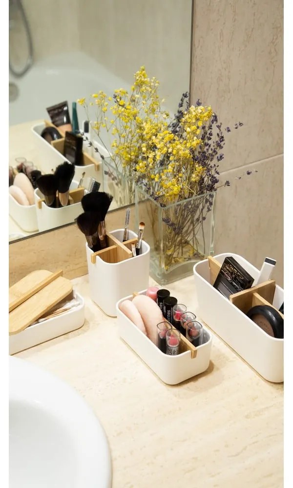 Organizzatore da bagno bianco Ecologic, 8,4 x 7,8 cm - Compactor