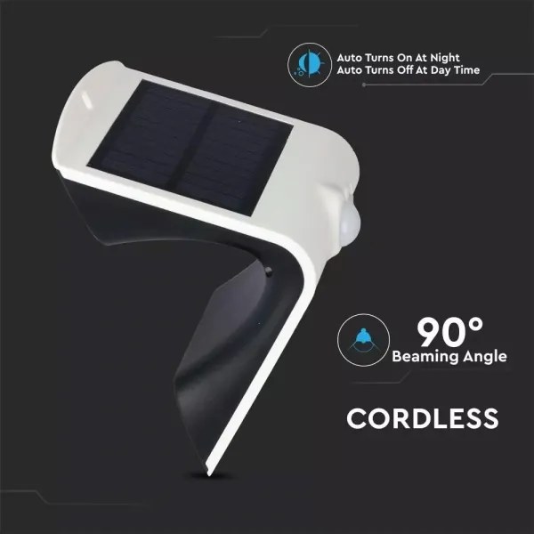 Applique a LED solare con sensore LED/1.5W/3,7V IP65 bianco