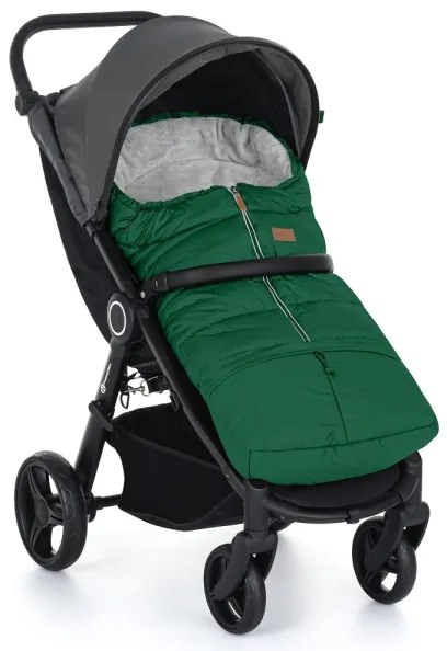 PETITE&MARS - SET Coprigambe per bambini 3in1 JIBOT + stroller mano muff verde