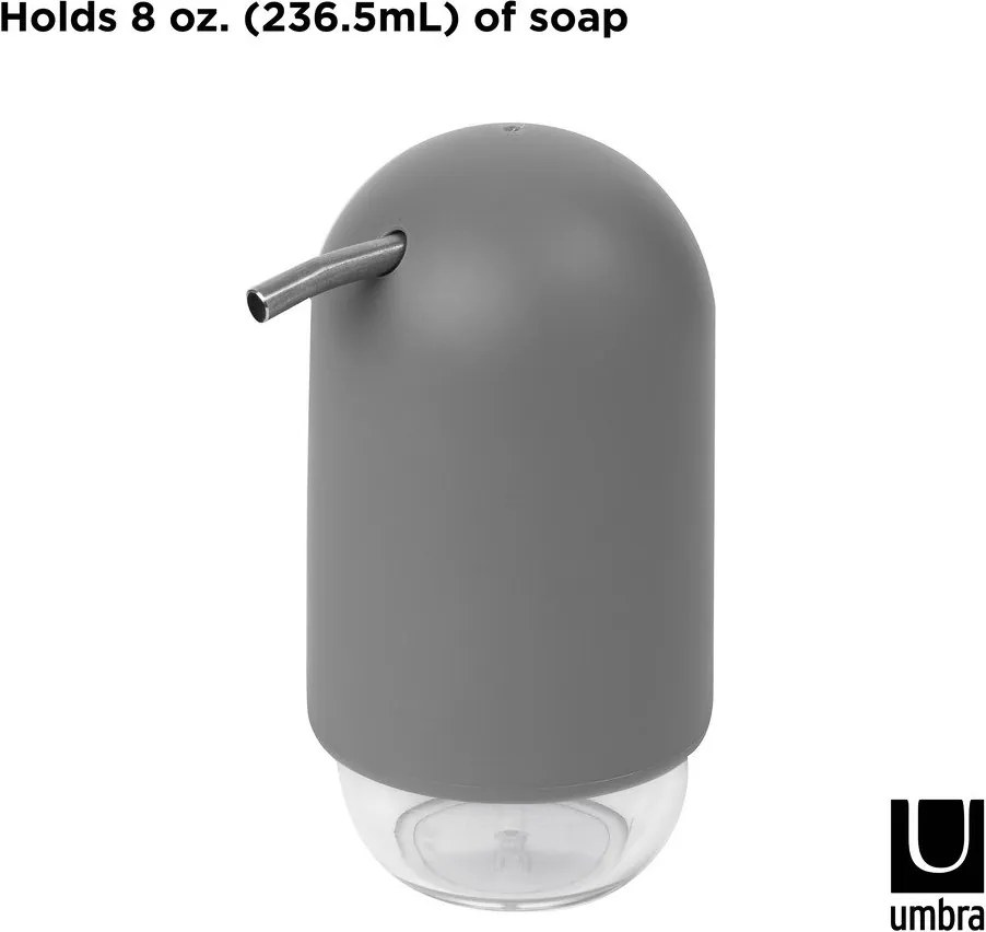 Dispenser di sapone in plastica grigia 230 ml Touch - Umbra