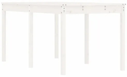 Tavolo da Giardino Bianco 159,5x82,5x76cm Legno Massello Pino