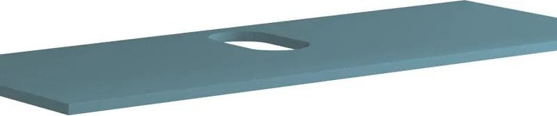 Top per lavabo appoggio Niwa L 120 x H 2 x P 46 cm laccato opaco blu pacifico truciolare