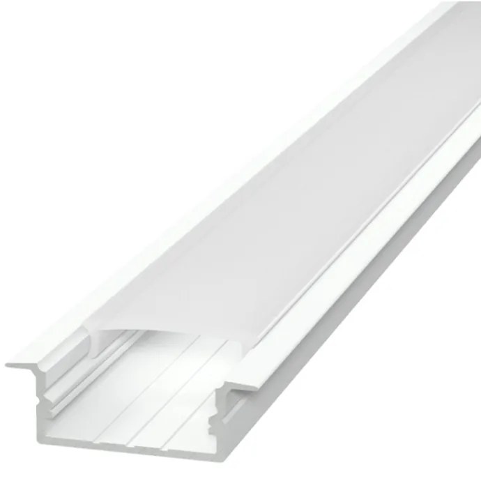 Profilo Incasso per Doppia Striscia LED 1m e 2m - BIANCO Selezionare la lunghezza Profilo 2 metro