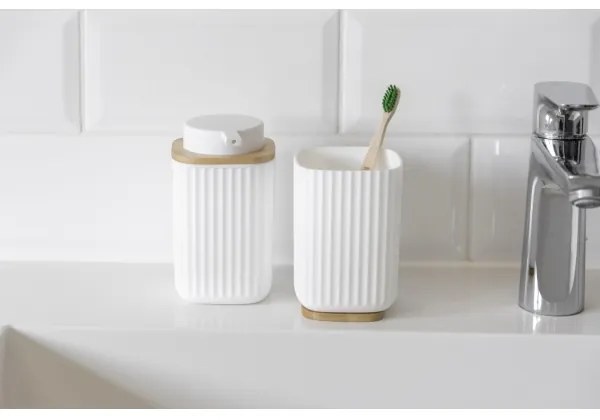 WENKO 25293100 - Bicchiere ROTELLO 8,5x11 cm bianco/marrone