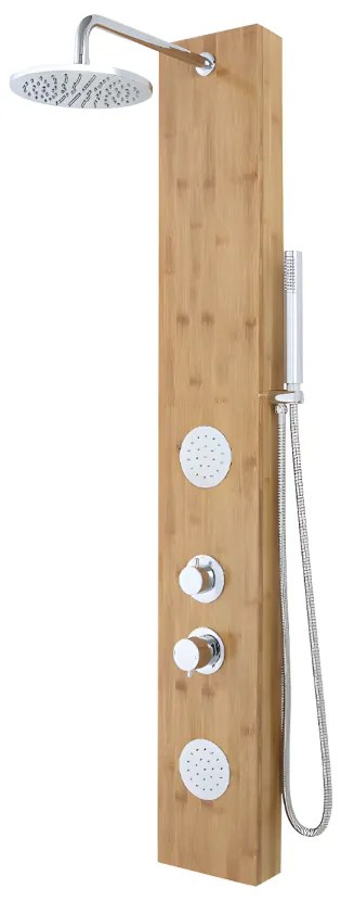 Colonna da doccia idromassaggio SOLAL in bambù - 20x140 cm