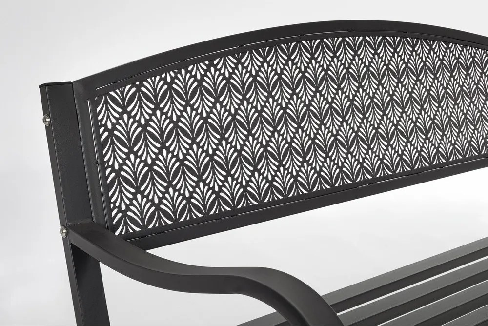 Panca da giardino color antracite in metallo Lizette – Bizzotto