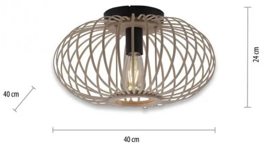 Leuchten Direkt 11410-79 - Lampadario a plafone RACOON 1xE27/40W/230V diametro 40 cm