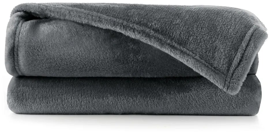 Coperta in microfibra grigio scuro, 150 x 200 cm Mic - DecoKing