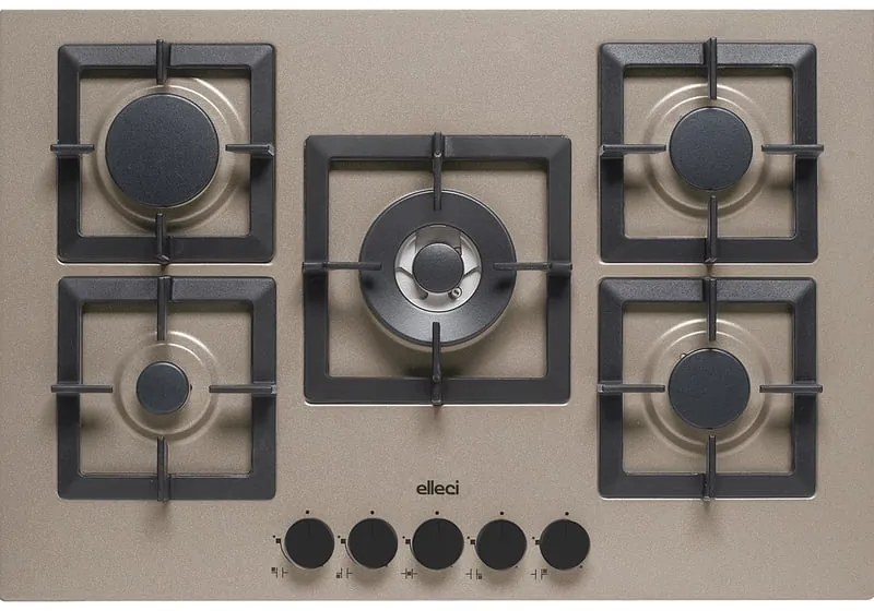 Piano cottura 5 fuochi ELLECI tortora griglie in ghisa