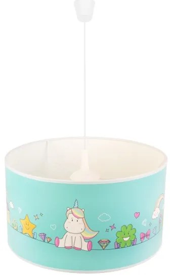 Duolla - Lampadario a sospensione per bambini UNICORN 1xE27/15W/230V diametro 35 cm