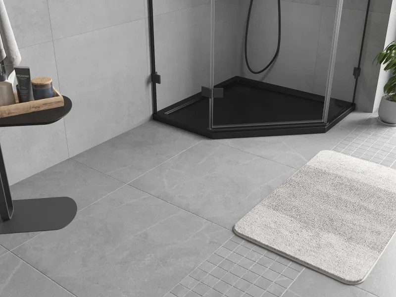 Mexen Flow piatto doccia pentagonale slim 90 x 90 cm, nero opaco - 46P709090