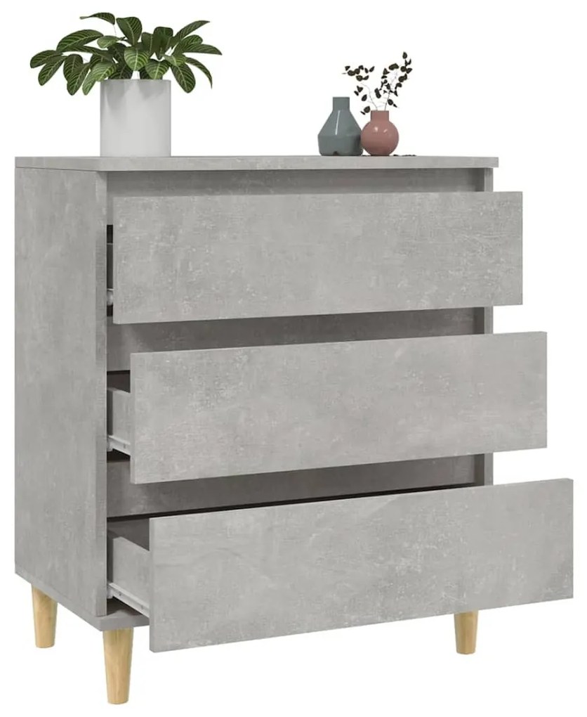 Credenza grigio cemento 60x35x70 cm in legno multistrato