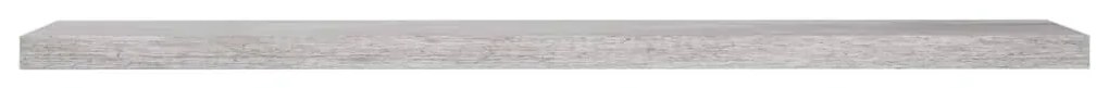 Scaffale a parete grigio cemento 120x23,5x3,8 cm in mdf
