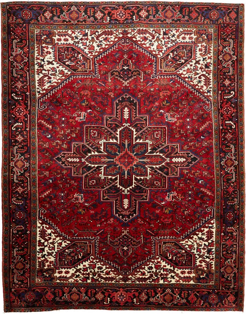 Heriz Tappeto persiano 250 x 320 Rosso (Iran) Annodato A Mano